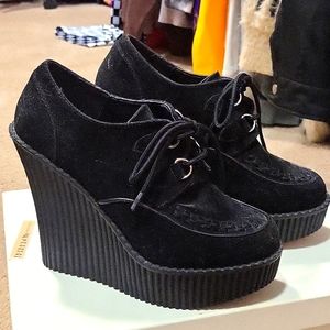Demonia Mary wedge heel platform creepers